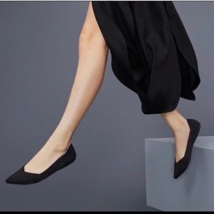 Rothys solid black womans flat shoes